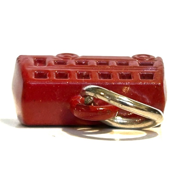 Red London England Double Decker Bus Bracelet Charm Pendant Metal Cute UK Mini - Picture 4 of 10